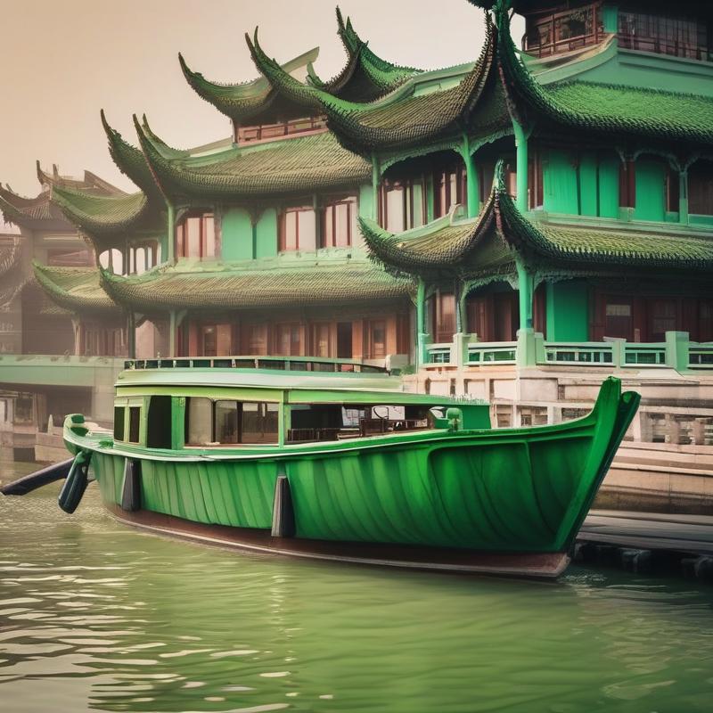 Oriental Green Boat