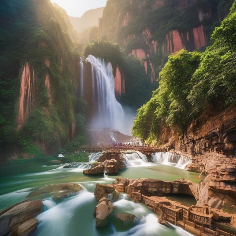 Chishui Danxia Scenic Area Grand Waterfall